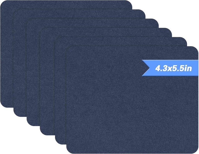 Azobur Sofa Fabric Repair Patch, 6 Piece Microfiber Patches, Self Adhesive Fabric Sofa Patch Repair Fabric, Luxurious Look, Quick Fix Sofa.（Dark Blue） - Image 1